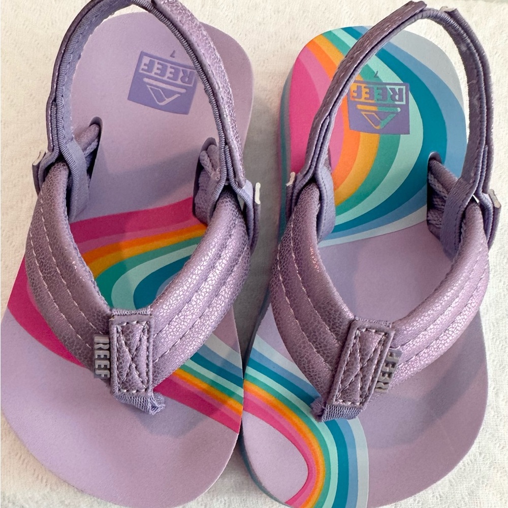 REEF T’s Little Ahi Sandals- Rainbow (Worn once) See last photo for sizing.
